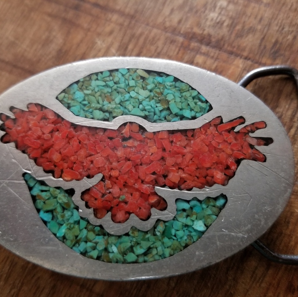VINTAGE Pewter Belt Buckle